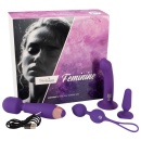 Zestaw erotyczny Magic Shiver Feminine – 4 silikonowe akcesoria dla kobiet: dildo z przyssawką 16,6 cm, korek analny 5 cm, kulki - 1