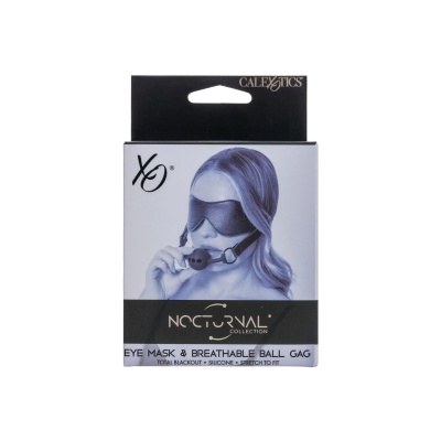 Maska i knebel Nocturnal – kula 3,75 cm z oddychającego silikonu medycznego - 1 2