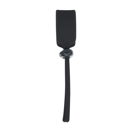 Wide Adjustable Silicone Lasso Cockring - 5mm - Black - 4