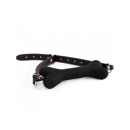 Black Silicone Bone Gag - 1