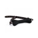 Black Silicone Bone Gag - 1