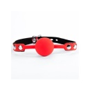 Red Silicone Ball Gag Leopard - 1