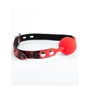 Red Silicone Ball Gag Leopard - 2